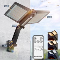 Northland télécommande double panneau solaire led lumière solaire détecteur de mouvement 3 modes lampe d'inondation solaire projecteur avec détecteur de mouvement