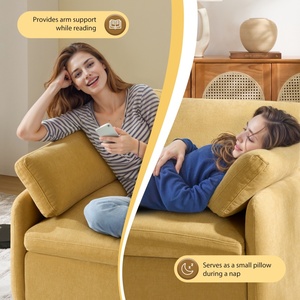 Sillón Individual Extra Grande Tapizado en Chenilla, Cómodo <span class=keywords><strong>y</strong></span> Amplio, para Sala de Estar de Diseño Moderno - Product Image 3