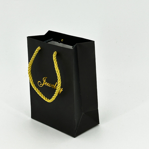 带有您自己徽标的金色/黑色礼品袋小型企业设计袋 - Product Image 3