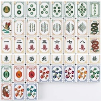 Juego de Mahjong Americano Ginger Gold, 160 Fichas Acrílicas, Mah Jongg Jumbo de 36 mm con Letras Grandes, Juego Completo Personalizado OEM al por Mayor