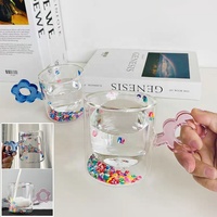 Cadeau Gobelet thé café à double couche soufflé à la main Tasse à dessert de bureau Tasse à eau borosilicate isolée à double paroi Tasse à boire de lait