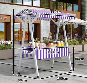 Stand d'exposition pliable <span class=keywords><strong>en</strong></span> acier pour marché <span class=keywords><strong>en</strong></span> <span class=keywords><strong>ligne</strong></span>, stand promotionnel extérieur mobile épaissi, installation facile, écologique - Product Image 2