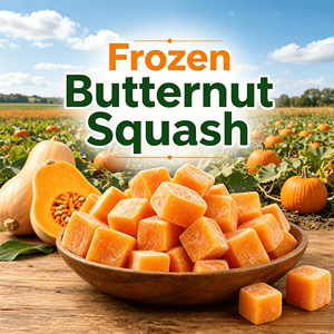 Fibres alimentaires riches <span class=keywords><strong>en</strong></span> nutriments, légumes naturels riches <span class=keywords><strong>en</strong></span> fibres, certifiés ISO pour les distributeurs mondiaux d'aliments surgelés, courge butternut surgelée - Product Image 1