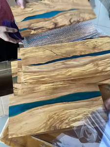 Venta caliente nuevo diseño de alta calidad madera de olivo empalme resina tabla de cortar charcutería Oliva servir madera tabla de queso - Product Image 6