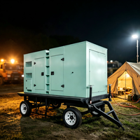Générateur diesel silencieux 180KW 200KW avec ATS, télécommande, AC triphasé, générateurs portables insonorisés de petite taille, groupe électrogène diesel