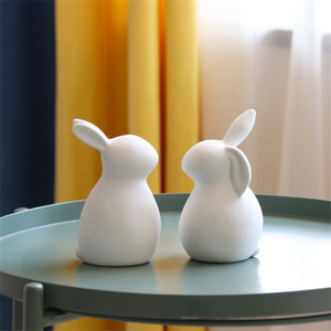 Nouvelle décoration de Pâques en porcelaine blanche classique simple en forme de <span class=keywords><strong>lapin</strong></span> - Product Image 4