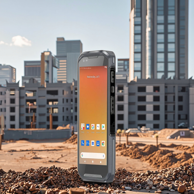 Rugged Android 13 PDA with 64G ROM and Octa-core 4G-LTE GNSS 1D 2D Barcode Scanner IoT RFID NFC Handheld Terminal NFC Stock