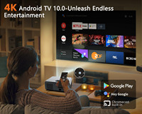 Mini projecteur intelligent 4K d'origine d'usine, 1000 lumens ANSI, projecteur vidéo portable pour cinéma maison
