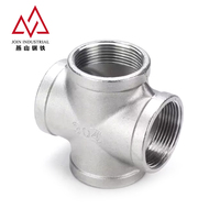 Croix filetée femelle égale en acier inoxydable SS316 forgé à froid, norme NACE MR0175, pour réseaux de pipeline cryogéniques