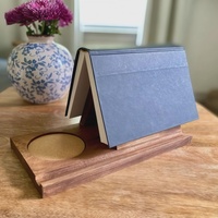 Boîte de rangement décorative pour livres, étagère rotative pour livres, étagère pour salon, support à livres triangulaire en pin, support à livres en bois, porte-tasses