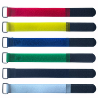 Attaches de câbles auto-agrippantes sur mesure avec boucle métallique sur le même côté, réutilisables, pour l'organisation des câbles électroniques, plusieurs couleurs