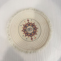 Napperons de table personnalisés en gros, napperons de table en macramé à franges, sets de table en corde de coton blanc