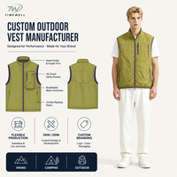 Gilet unisexe style montagne, imperméable, léger, col montant, sans manches, pour activités de plein air, fournisseurs en gros