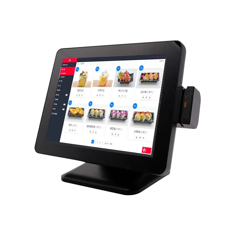 Máquina de cajero Pos con pantalla táctil para supermercado, software de 15 pulgadas, Android