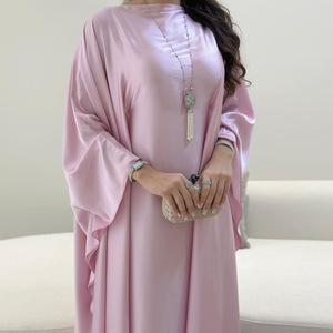 Áo choàng Abaya kiểu dáng khiêm tốn MQ096, chất liệu mềm mại nhẹ nhàng, kiểu dáng trang phục Trung Đông dành cho phụ nữ Hồi giáo, chất liệu polyester, kiểu dáng mùa hè, xuất khẩu. - Product Image 2