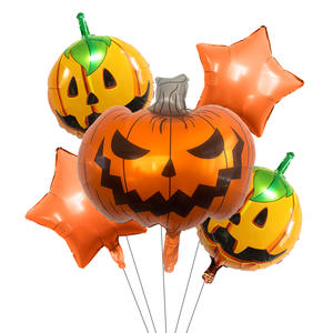 Ensemble de ballons en aluminium de sorcière citrouille d'Halloween, décoration de scène de festival fantôme, ballons de décoration de fête. - Product Image 3