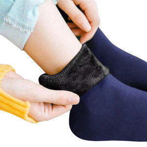 Thermal <b>Socks</b> Women Winter Warm Thicken Fleece Short <b>Socks</b> Cashmere Wool <b>Socks</b> Snow Velvet Boots Home Floor Wear - Product Image 5