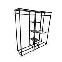 Porte-vêtements ouvert simple sur pied double face, séchoir intérieur grande capacité pour couettes et rangement de vêtements