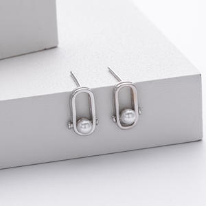 925ต่างหูมุกเงินสเตอร์ลิงแบบไม่ก่อให้เกิดอาการแพ้เครื่องประดับสำหรับผู้หญิงทำขึ้นแบบเรียบง่ายทันสมัย - Product Image 5