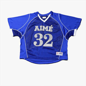 Camiseta Deportiva Holgada y Transpirable de Malla, Estilo Jersey con Cuello en V, Unisex, Manga Corta, Moderna - Product Image 6