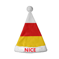 Chapeau de Noël personnalisé au design serbe, bonnet de Noël en polaire avec pompon, couvre-chef festif pour les fêtes et les réunions de famille