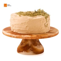Support à gâteau en polyrésine écologique Aleo, plateau de qualité supérieure, réceptions de mariage, banquets d'hôtel, présentation à domicile, service contemporain
