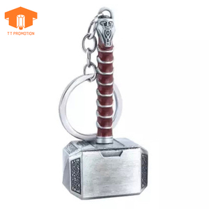 Portachiavi Vintage in Lega di Zinco a Forma di Martello Vichingo, Anello Portachiavi Retrò Ispirato alla Mitologia Norrena, Regalo Promozionale all'Ingrosso per Uomini, Ciondolo per Borsa - Product Image 5