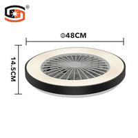 Ventilateur de plafond moderne à haute luminosité 20W pour le ventilateur et 40W pour le LED, 18 pouces, avec télécommande