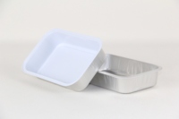 Barquette alimentaire rectangulaire en aluminium jetable, résistante au four, pour repas en avion, marque TAC, modèle T158, 350 ml