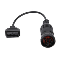Conector de enchufe macho de 16 pines hembra a J1939 9P OBD2 OBD Eld Cable para lector de código
