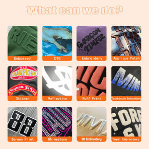 เสื้อยืดลายพลอยเทียมสำหรับผู้ชายเสื้อยืดซักสกรีน280Gsm สีต่างๆที่กำหนดเอง - Product Image 2