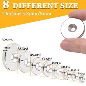 Rongteng חזק <span class=keywords><strong>neodymium</strong></span> דיסק מגנטים <span class=keywords><strong>8</strong></span> x3 מ "מ חור 3 מ" מ עבור ארונות עבודה כבדים ברגים תעשייתיים די מגנטים נדירים - Product Image 3