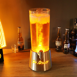 Dispensador de Cerveza Iluminado Dr. Oscar de 3L con Grifo LED para Bar, Lounge, KTV - Product Image 1