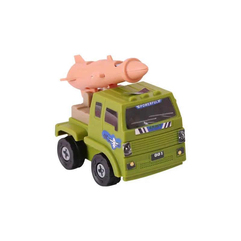 子供のおもちゃを売るダイキャストトラックカー電気ライトミュージックビートカーベーシックセットビルディングブロックおもちゃ