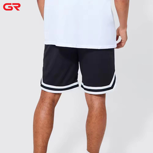 Breathable Quick Dry 100% Polyester Summer Custom Printed Stripe Bottom <strong>Tailored</strong> <strong>Men's</strong> Mesh Elastic Waist Basketball <strong>Shorts</strong> - Product Image 2