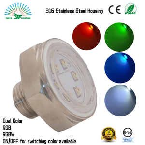 18W 27W White RGBW IP68 316 Stainless Steel 1/2"NPT Thread Drain <strong>Plug</strong> Underwater Marine Led <strong>Lights</strong> for Boats - Product Image 4