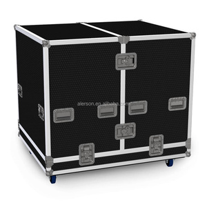 Tùy chỉnh khung nhôm trường hợp chuyến bay với tấm nhựa và tấm ván DJ thiết bị âm thanh hộp lưu trữ phần cứng thân cây với bánh xe - Product Image 5