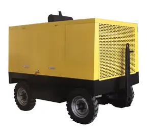 37KW 50HP 190cfm 5.3m3 7bar di động Động Cơ Diesel Máy Nén Khí Trục Vít