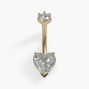Hot Sale Strawberry <strong>Belly</strong> Piercing 925 <strong>Sterling</strong> <strong>Silver</strong> <strong>Belly</strong> Button Ring10mm <strong>Bar</strong> Navel Body Jewelry Ring for Women Men - Product Image 6