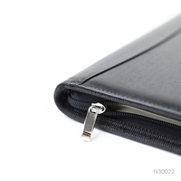 Benutzer definierte Pu Ring Binder Ordner Portfolio mit Karten tasche Leder Portfolio Binder mit Rechner Portfolio