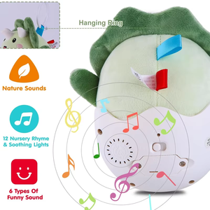 Jouets en peluche dinosaures à bascule pour bébés avec musique et lumière, 4 styles, jouet apaisant pour le sommeil des bébés, animal en peluche sensoriel pour enfants - Product Image 4
