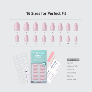 BTArtbox - <span class=keywords><strong>Uñas</strong></span> Postizas Cortas en Forma de Almendra, Venta al por Mayor, Gel Suave, <span class=keywords><strong>Color</strong></span> <span class=keywords><strong>Rosa</strong></span> Puro, Hechas a Mano, Kit de <span class=keywords><strong>Uñas</strong></span> Postizas Premium - Product Image 2