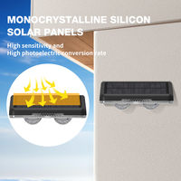 Lampe murale solaire LED blanc chaud pour jardin, extérieure, étanche IP65, éclairage décoratif avec panneau solaire et batterie