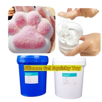Résine de silicone liquide transparente et souple 1:1 AB bi-composant pour la fabrication de jouets anti-stress à pincer Taba Squishy