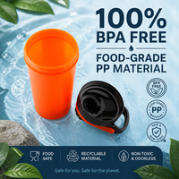Bouteille de shaker de protéines en plastique légère, étanche, personnalisable avec logo, pour la salle de sport, l'extérieur, le fitness, mélangeur de poudre, 880 ml, pour les sports