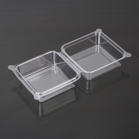 Boîte à hamburger jetable transparente en PET avec couvercle, conteneur alimentaire transparent à clapet pour hamburgers, restauration rapide, à emporter, café