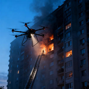 Dron de Extinción de Incendios 3WWDZF6-30D, UAV para Supresión de Incendios, Incendios Externos en Edificios Altos, Sistema de Entrega de Polvo Seco de Alta Precisión - Product Image 2