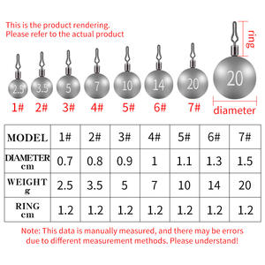 ลูกตุ้มตกปลาแบบทรงกลม น้ำหนัก 2.5 กรัม 3.5 กรัม 5 กรัม 7 กรัม 10 กรัม 14 กรัม 20 กรัม พร้อมคลิปหนีบกันสายพันกัน ติดตั้งง่าย อุปกรณ์ตกปลา - Product Image 3