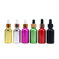 Leere Kosmetikbehälter 5ml 10ml 30ml 50ml 100ml Bunte Glasflaschen für Ätherische Öle mit Verschiedenen Deckeln für Öl, Toner, Lotion