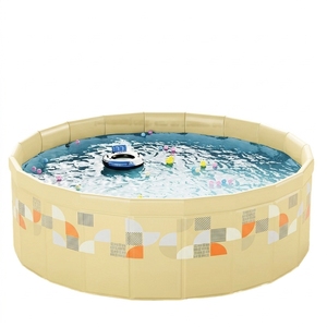 <span class=keywords><strong>Piscine</strong></span> portable d'extérieur pour adultes avec clôture et <span class=keywords><strong>bac</strong></span> à <span class=keywords><strong>sable</strong></span>, <span class=keywords><strong>piscine</strong></span> ronde multifonctionnelle - Product Image 3